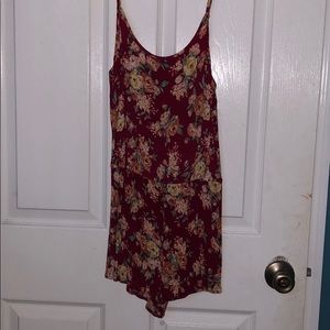 Red flowered Forever 21 romper